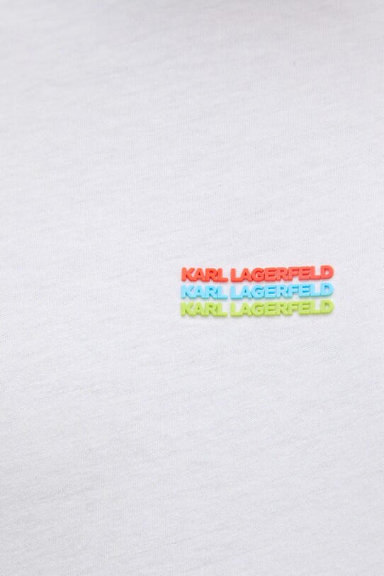 Bombažna kratka majica Karl Lagerfeld 552224.755031 bela