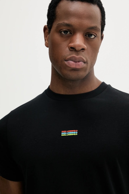 Karl Lagerfeld t-shirt bawełniany czarny 552224.755031