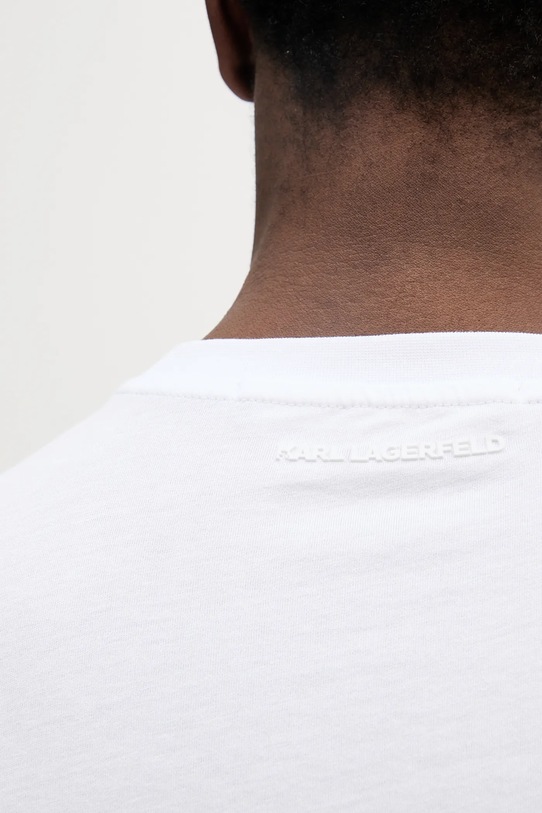 Bombažna kratka majica Karl Lagerfeld 552224.755038 bela