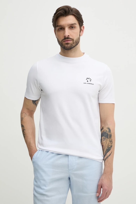 Karl Lagerfeld tricou print alb 552235.755043
