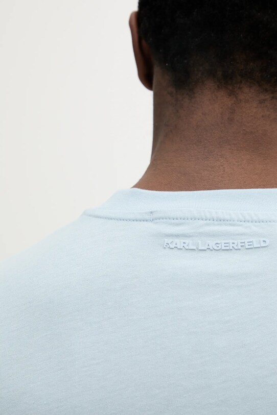 Bombažna kratka majica Karl Lagerfeld 552224.755710 modra
