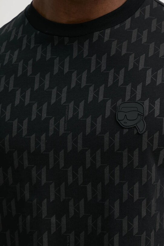 Памучна тениска Karl Lagerfeld 552251.755074 черен