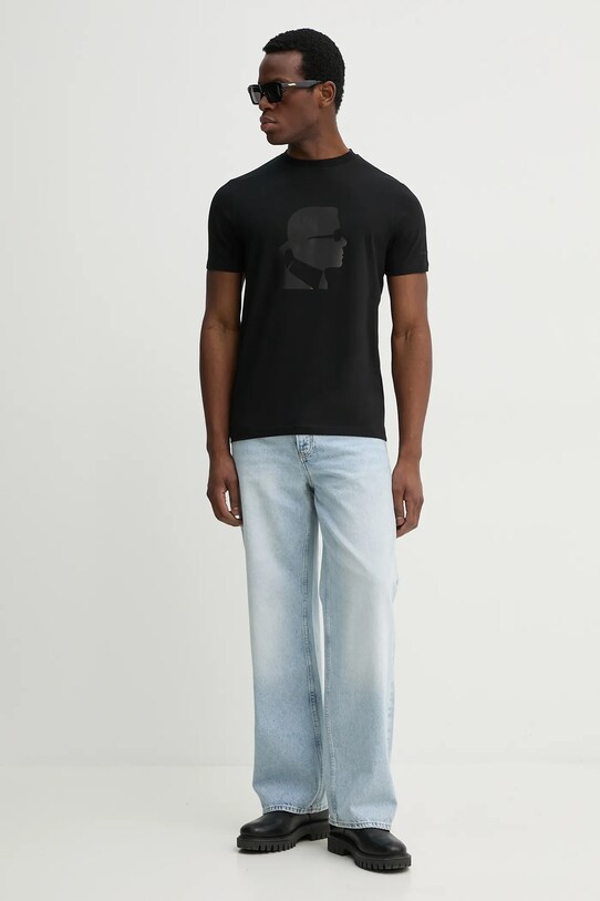 Karl Lagerfeld tricou 552221.755054 negru SS25