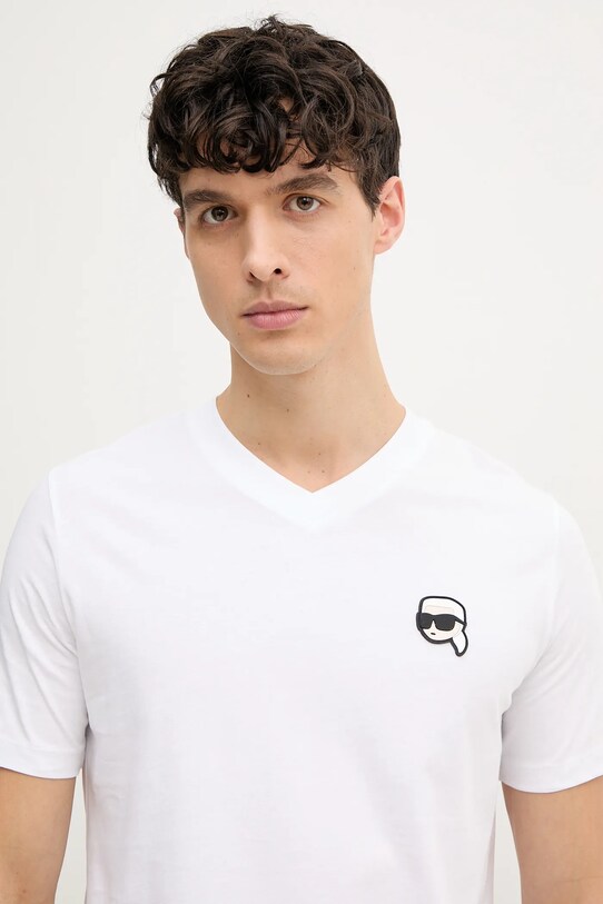 Karl Lagerfeld tricou din bumbac alb 552224.755021