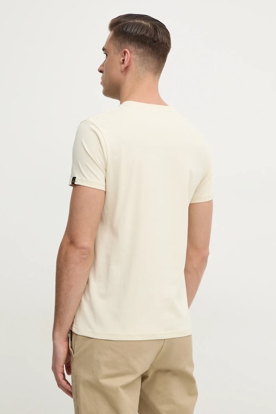 Oblečení Bavlněné tričko Alpha Industries 100501CB béžová