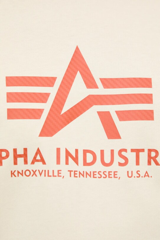 Бавовняна футболка Alpha Industries 100501CB бежевий