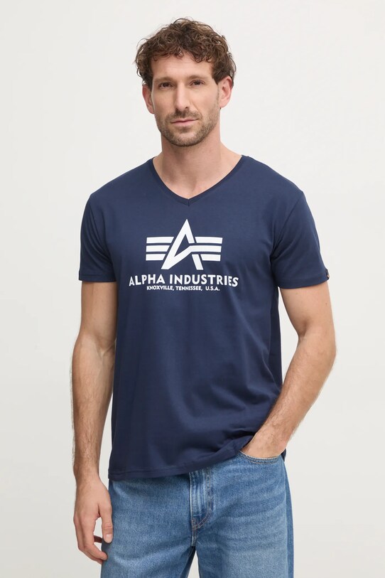 Футболка Alpha Industries regular темно-синій 106512
