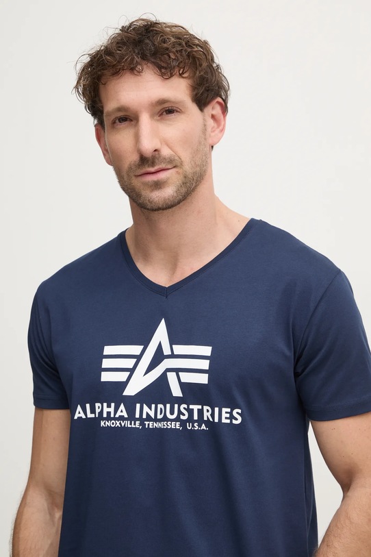 Majica kratkih rukava Alpha Industries mornarsko plava 106512