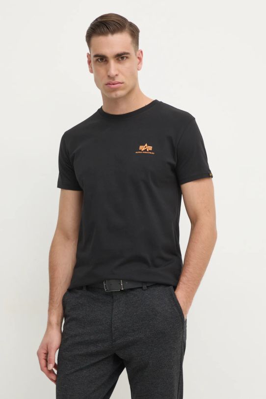 Odzież Alpha Industries t-shirt bawełniany 128507CP czarny