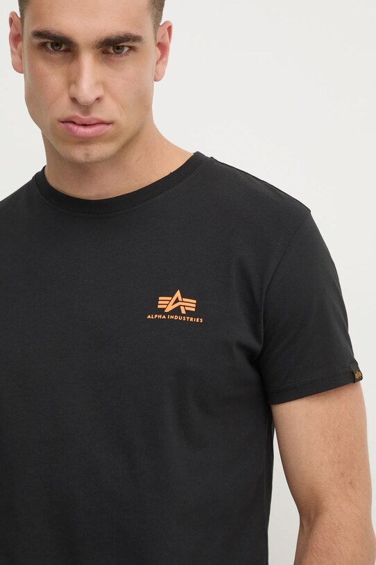 Хлопковая футболка Alpha Industries чёрный 128507CP