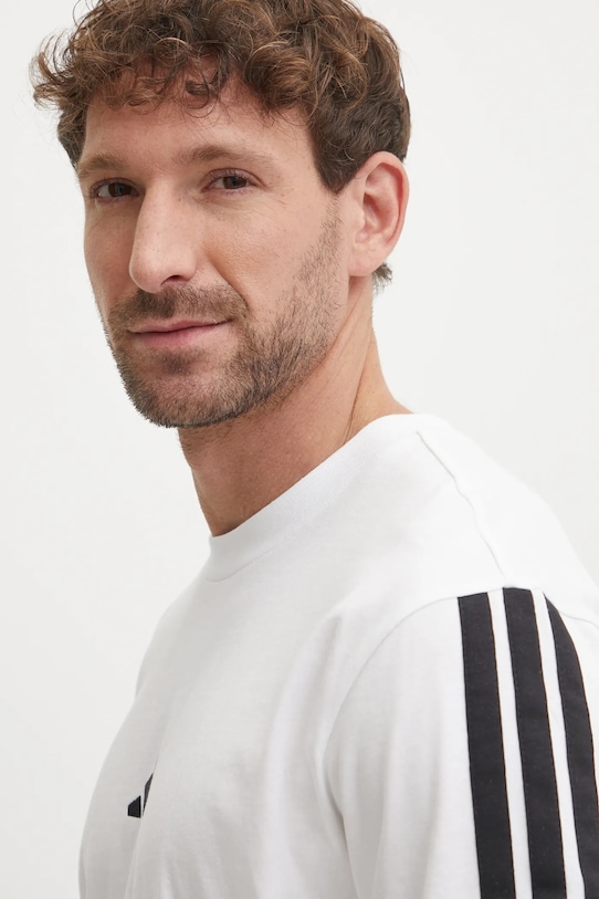 Бавовняна футболка adidas Essentials білий JW1952