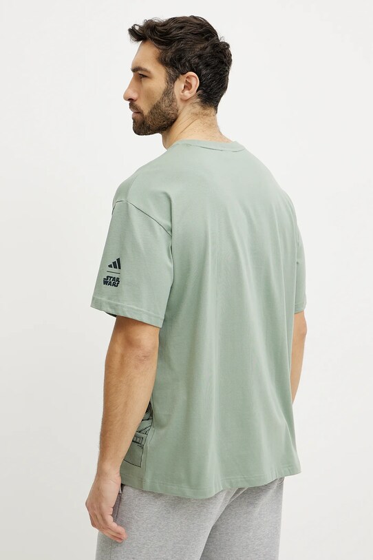 Oblečenie Bavlnené tričko adidas x Mandalorian JI5718 zelená