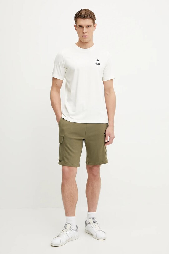adidas t-shirt bawełniany x Mandalorian JI5715 beżowy SS25