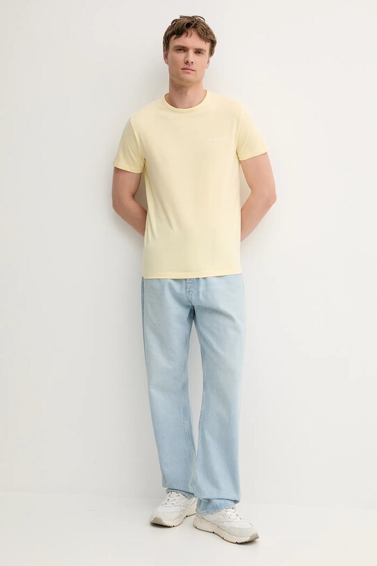 Pepe Jeans t-shirt ORIGINAL BASIC 3N PM508212 sárga SS25