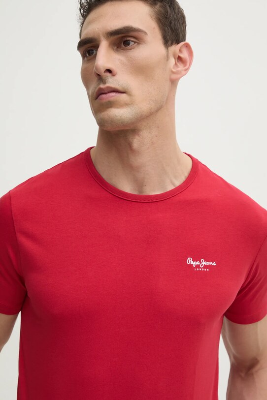 Abbigliamento Pepe Jeans t-shirt ORIGINAL BASIC 3N PM508212 rosso