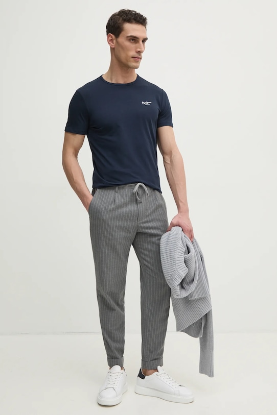 Pepe Jeans t-shirt ORIGINAL BASIC 3N PM508212 granatowy SS25