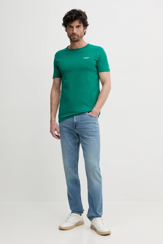 Pepe Jeans t-shirt ORIGINAL BASIC 3N PM508212 zöld SS25
