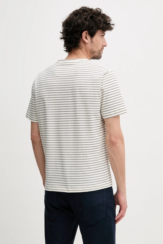 Odzież Pepe Jeans t-shirt z domieszką lnu WEST STRIPED PURNEY TEE PM509761 beżowy