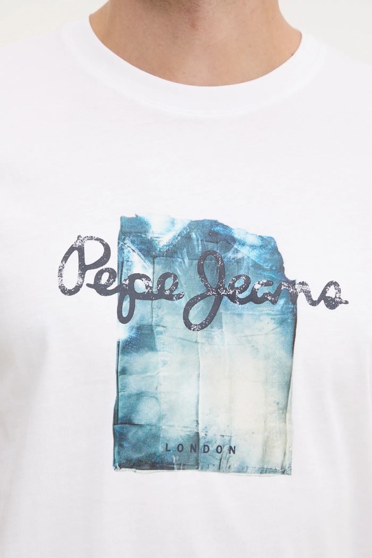 Pepe Jeans tricou din bumbac PRUSH PM509781 alb