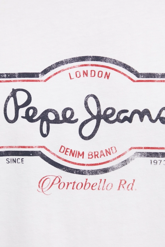 Pepe Jeans tricou din bumbac DAXTON TEE PM509786 alb