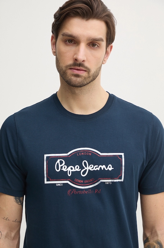 Pepe Jeans t-shirt bawełniany DAXTON TEE granatowy PM509786