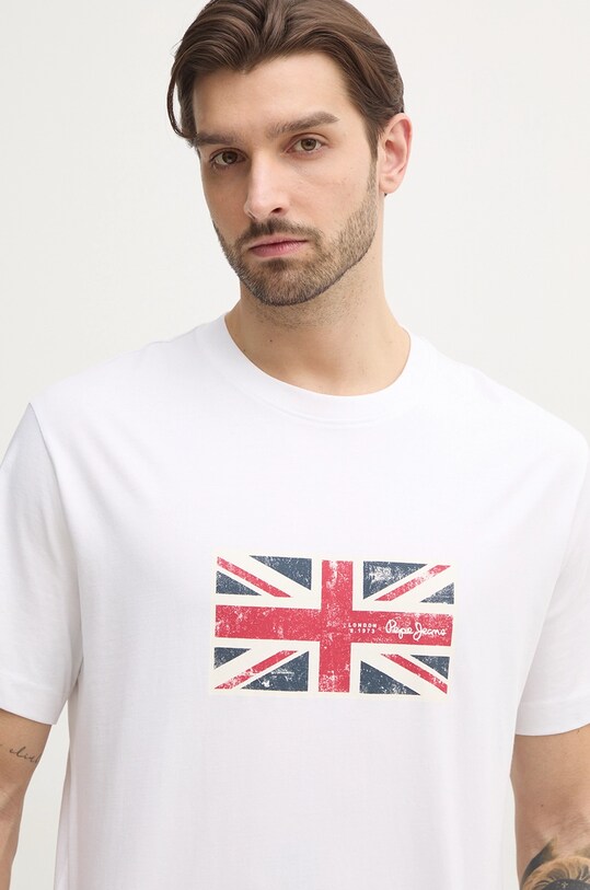 Pepe Jeans t-shirt bawełniany UNION TEE biały PM509790