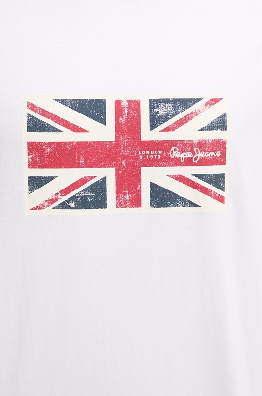 Pepe Jeans t-shirt bawełniany UNION TEE PM509790 biały