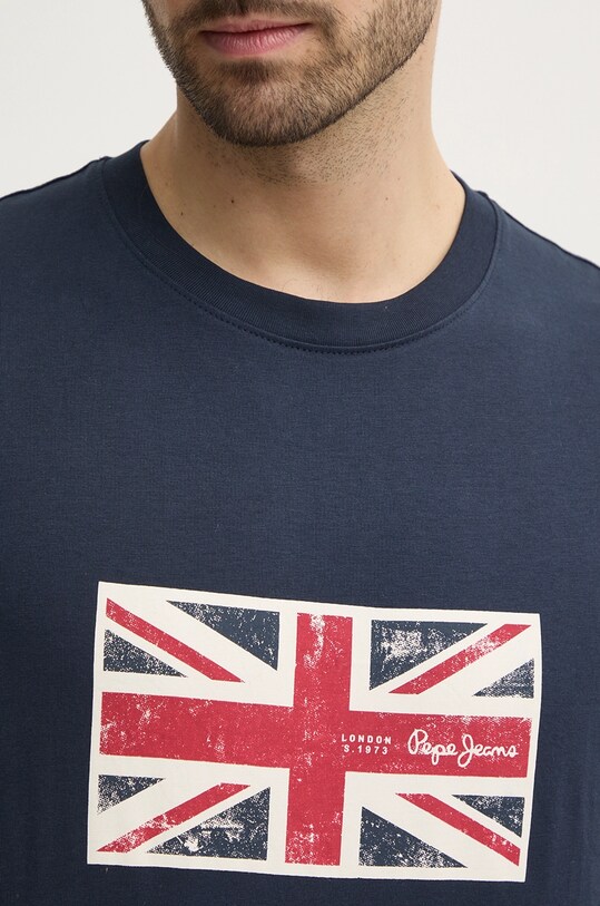 Pepe Jeans t-shirt in cotone UNION TEE PM509790 blu navy