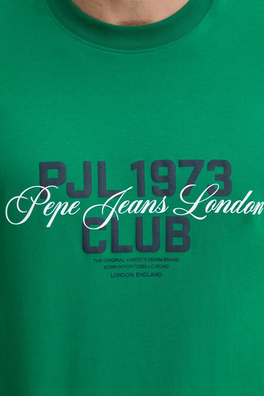 Βαμβακερό μπλουζάκι Pepe Jeans TALBOT PM509791 πράσινο