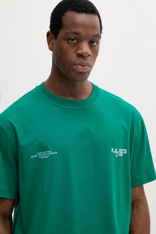 Pepe Jeans t-shirt bawełniany COLVILLE zielony PM509793