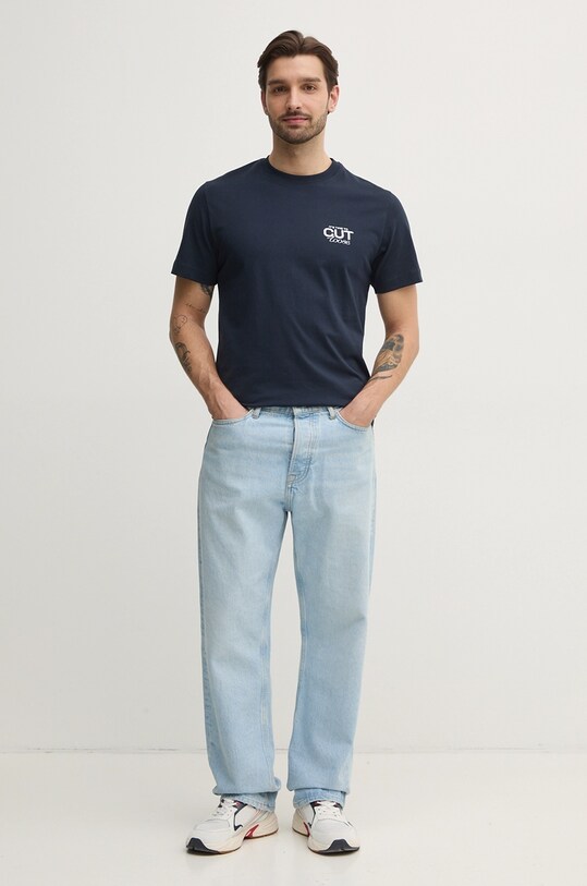 Pepe Jeans t-shirt bawełniany PARRIS PM509800 granatowy SS25