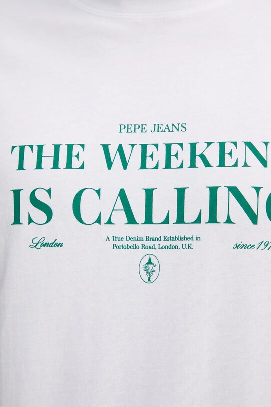 Хлопковая футболка Pepe Jeans PALMER PM509802 белый