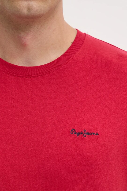 Pepe Jeans t-shirt bawełniany CONTRAST CONNOR PM509933 czerwony