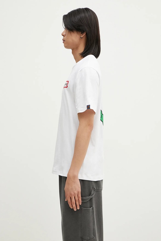 Памучна тениска ICECREAM Roundabout IC24460 бял SS25