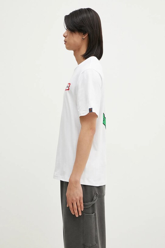 ICECREAM t-shirt bawełniany Roundabout IC24460 biały SS25