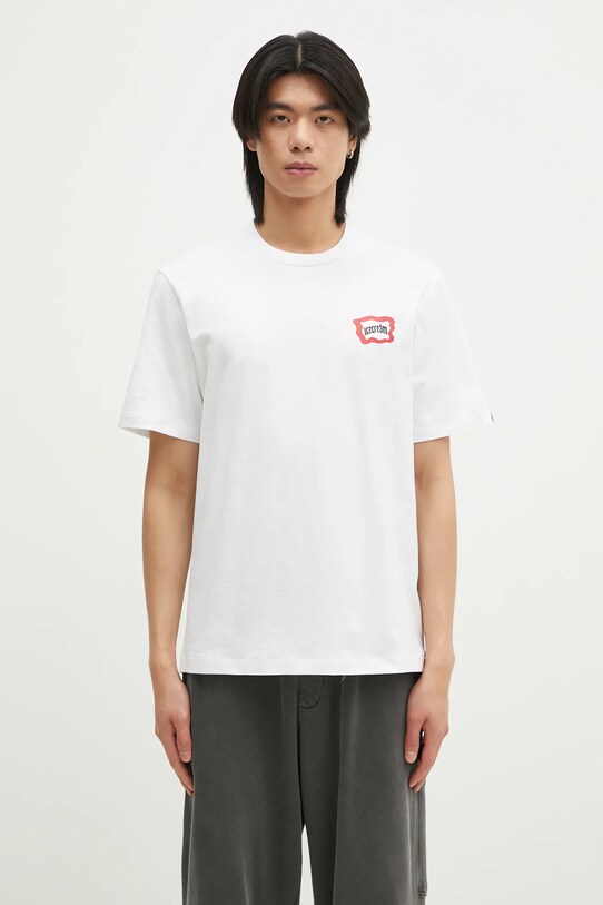 Odzież ICECREAM t-shirt bawełniany Roundabout IC24460 biały
