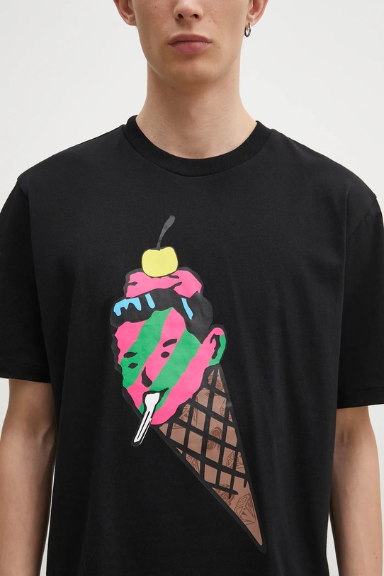 Pamučna majica ICECREAM Cone Man crna IC24483