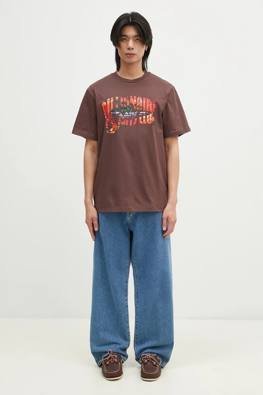 Billionaire Boys Club tricou din bumbac Tropical Island Fill Arch Logo B24460 maro