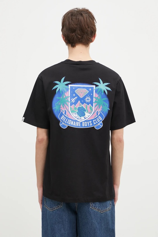 Îmbrăcăminte Billionaire Boys Club tricou din bumbac Tropical Crest B24461 negru