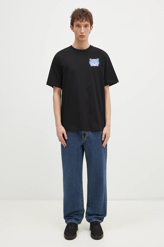 Billionaire Boys Club t-shirt bawełniany Tropical Crest czarny B24461