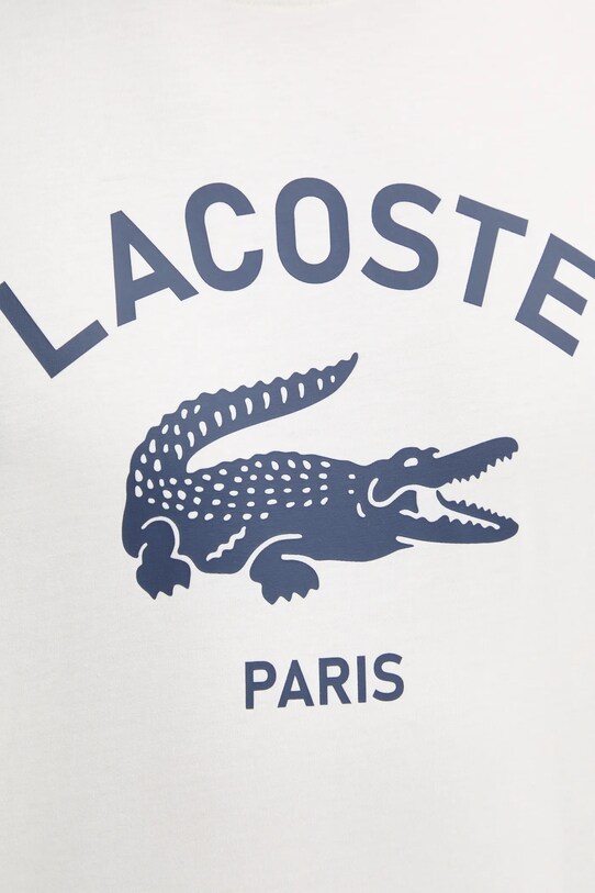 Lacoste tricou din bumbac TH2733 alb