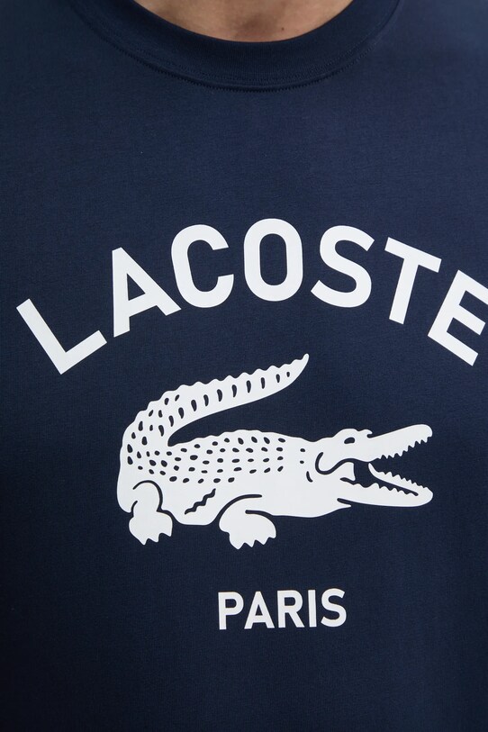 Бавовняна футболка Lacoste TH2733 темно-синій