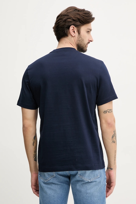 Oblečení Bavlněné tričko Lacoste TH0027 námořnická modř