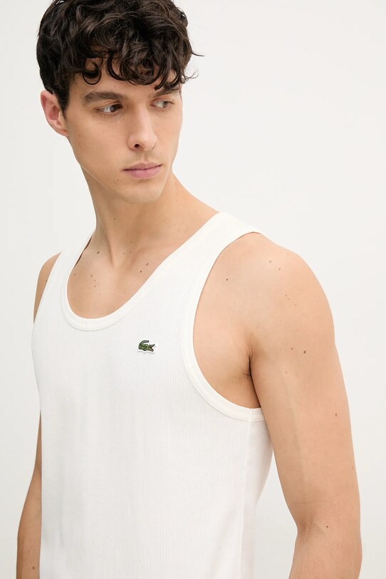 Lacoste tricou din bumbac alb TH0030