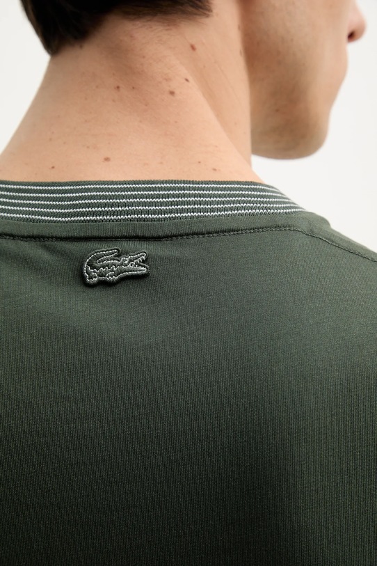 Bavlněné tričko Lacoste TH0124 zelená