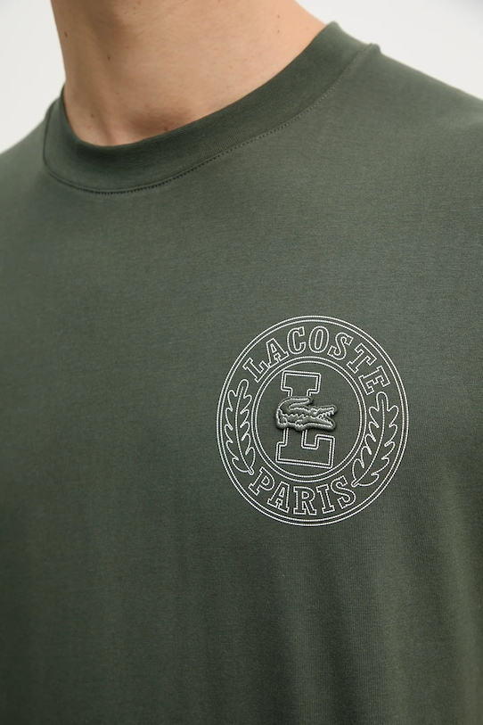 Bavlněné tričko Lacoste TH0125 zelená
