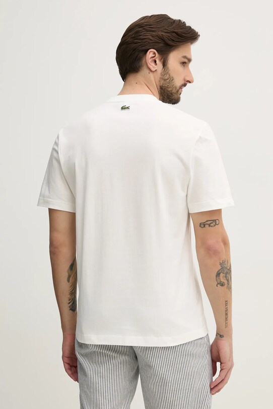 Odzież Lacoste t-shirt bawełniany TH0284 biały