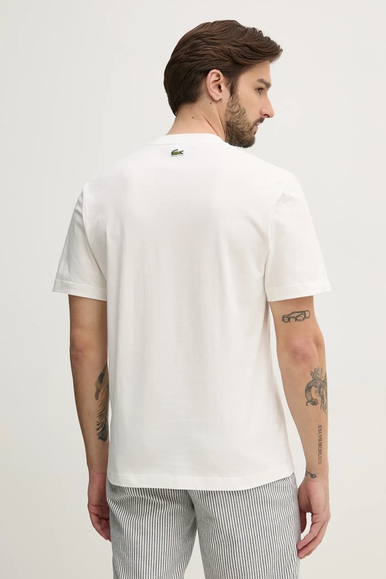 Одяг Бавовняна футболка Lacoste TH0284 білий