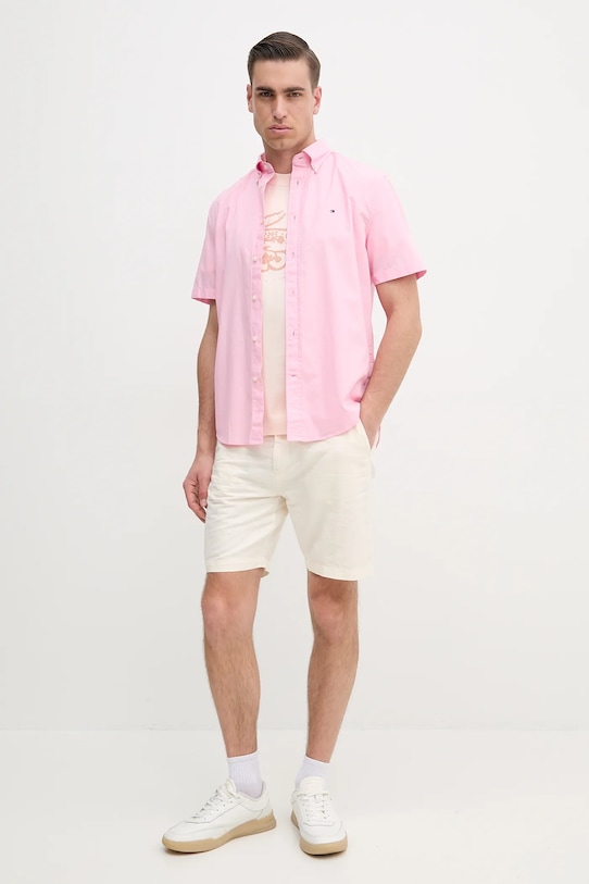 Lacoste tricou din bumbac TH0284 portocaliu SS25