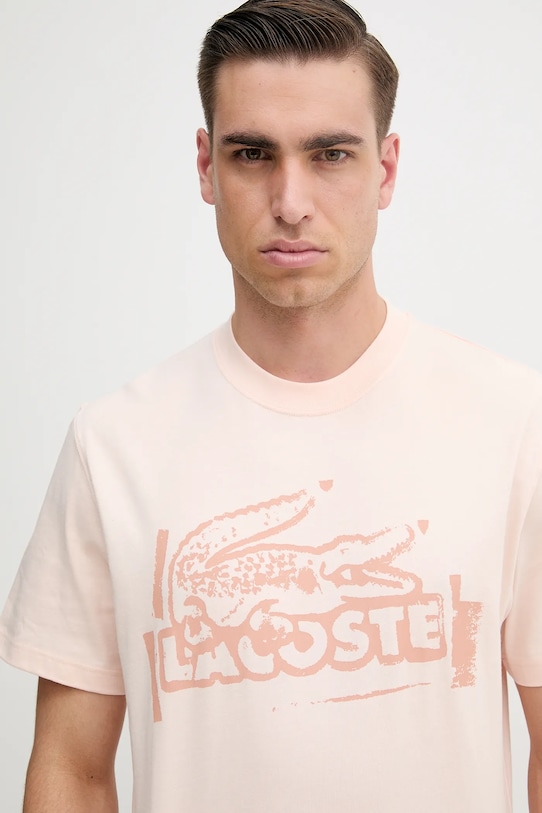 Lacoste tricou din bumbac portocaliu TH0284